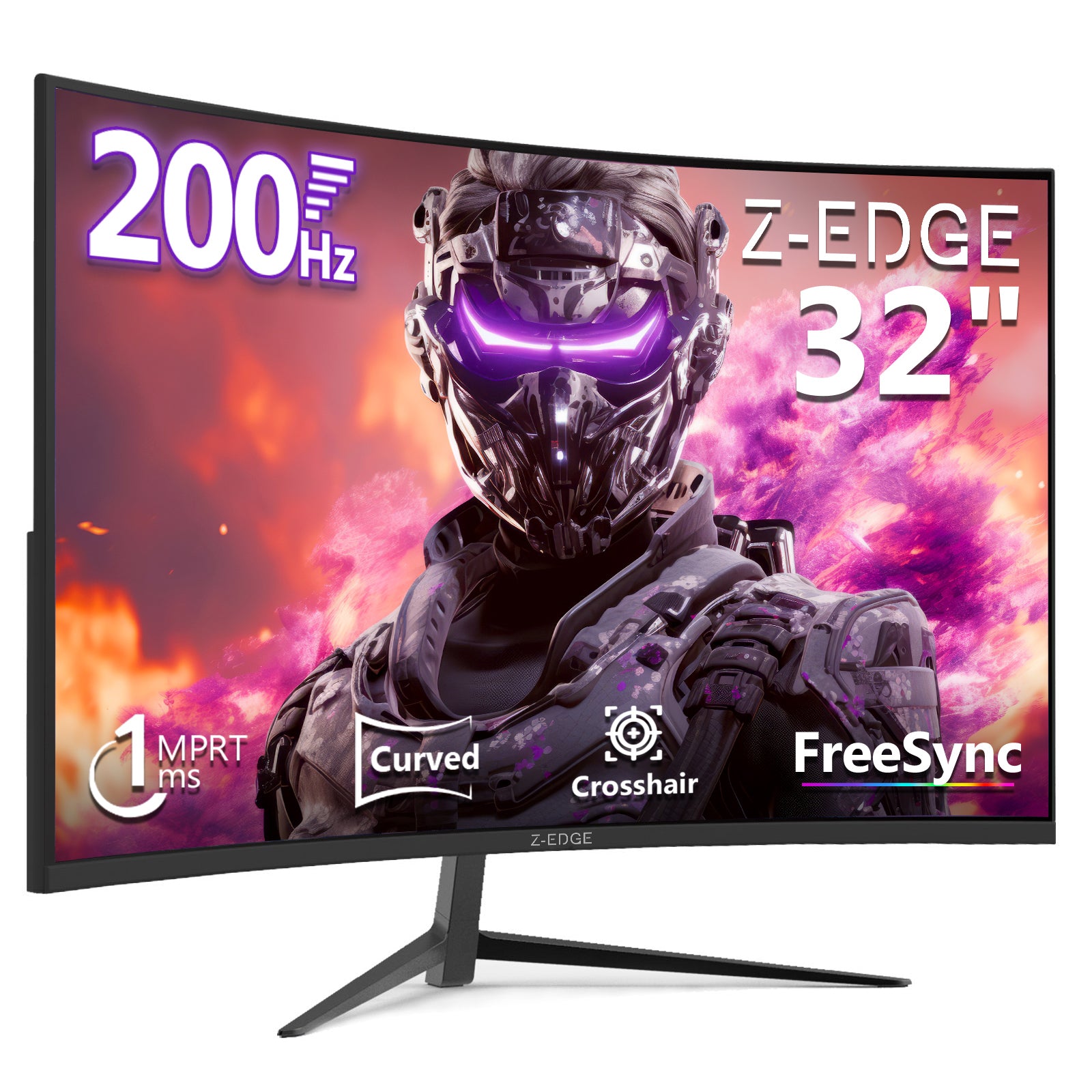 Z-EDGE UG32F 32インチ曲面ゲーミングモニター 200Hz MPRT 1ms FHD