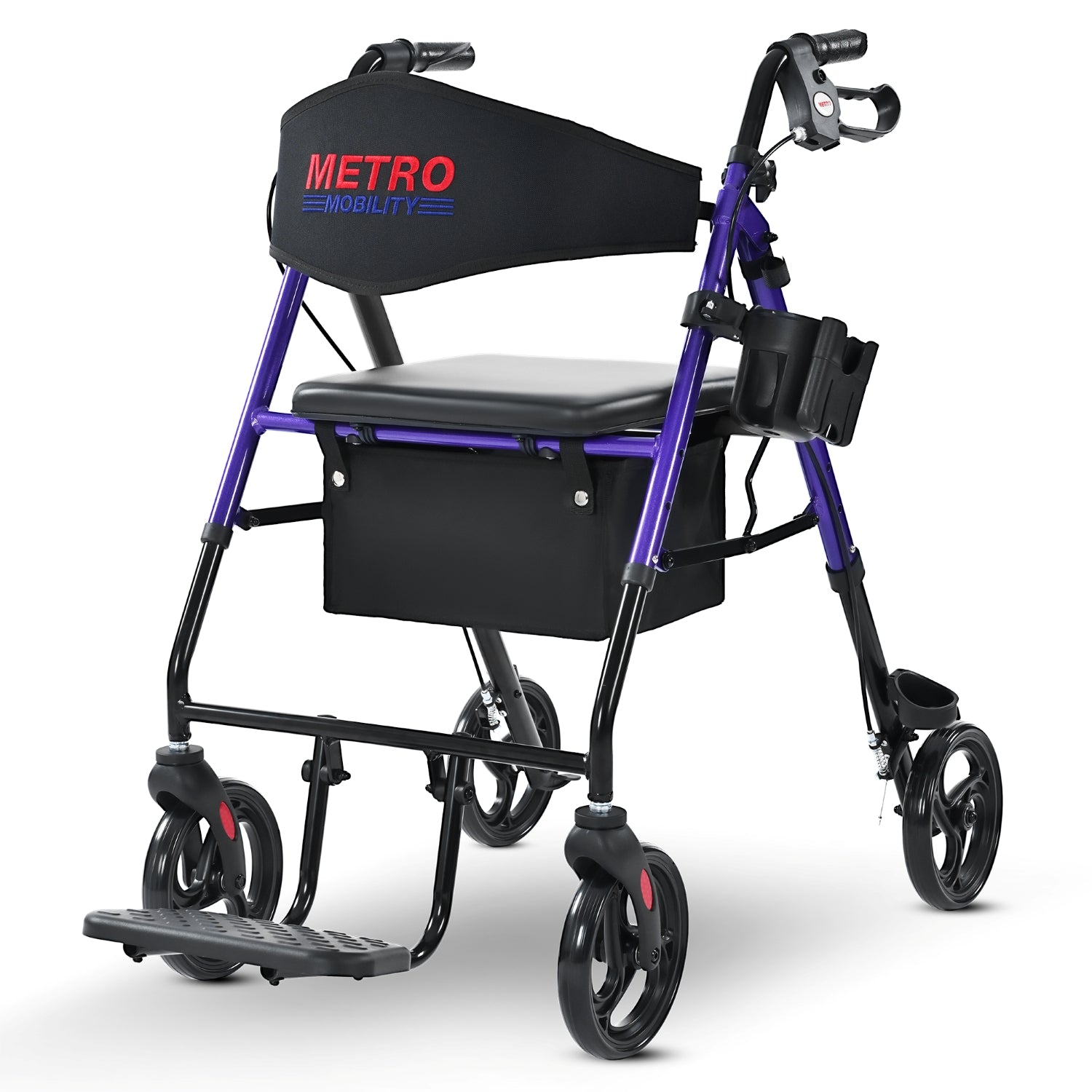 Metro Mobility M913P 2 in 1 Rollator Walker & Transport Wheelchair