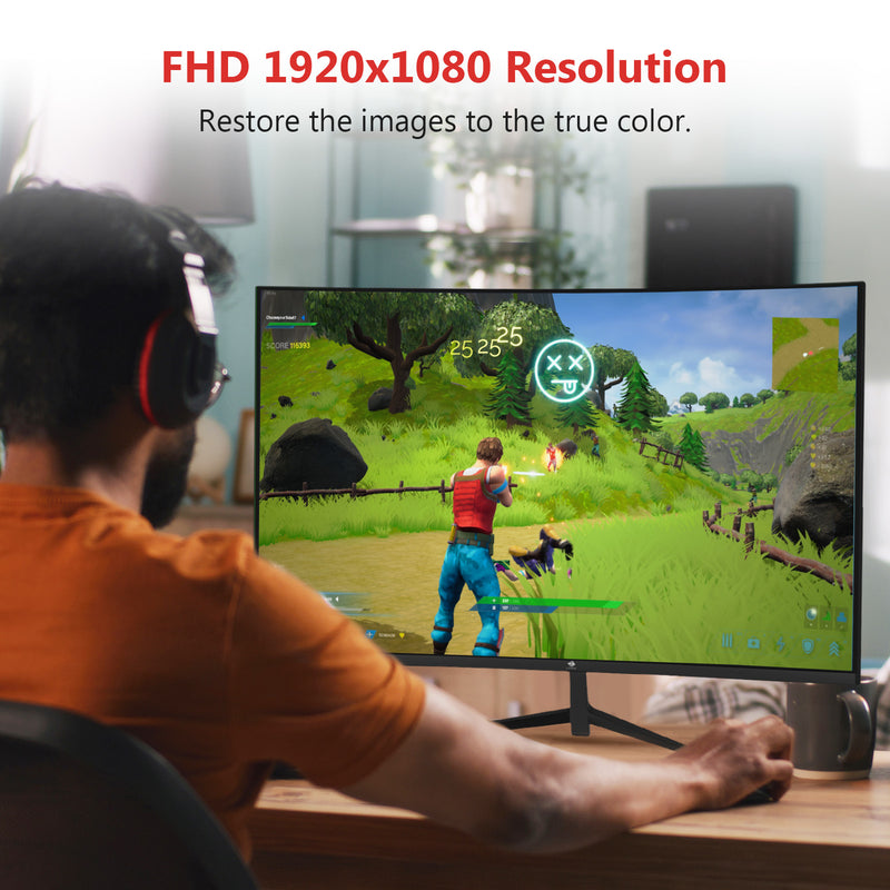 Z-Edge UG27P 27" Curved Gaming Monitor 240Hz 1ms 1920x1080 16:9 Frameless, Support AMD Freesync Premium, With DisplayPort & HDMI Port