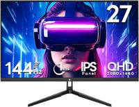 Z-EDGE 27 inch 2K 2560 x 1440 QHD 144Hz 1ms IPS Gaming Monitor, HDR10, 2 x HDMI 2.0, 2 x DP 1.4, Support Universal Mount
