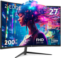 Z-EDGE 27 inch Gaming Monitor 200Hz 1ms FHD (1920x1080p) Computer Monitor, 99% sRGB HDR10 HDMI & DP Port, Wall Mount
