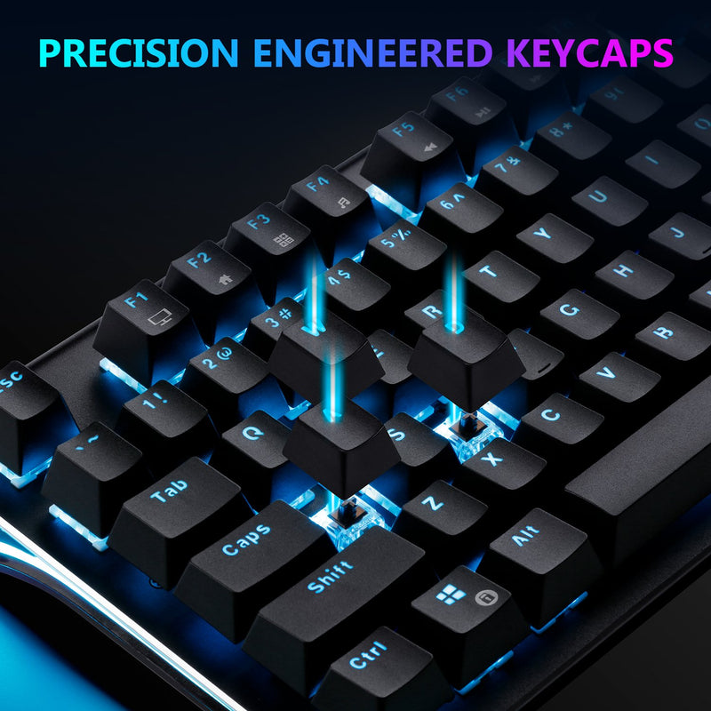 UK108 Mechanical Keyboard Gaming Keyboard 108 Keys with RGB Backlight and Palm Rest Keyboard Keyboard 