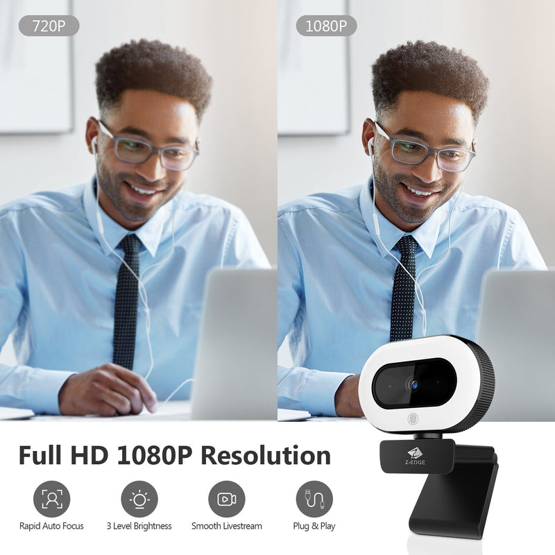 ZW560D Ring Light 1080P Full HD Webcam 2.0 Mega pixels Webcam Webcam 