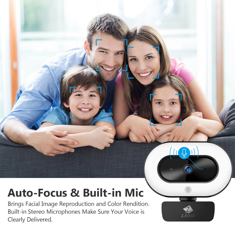 ZW560S Ring Light QHD 2K Stream Webcam 5.0 Mega pixels Webcam Webcam 