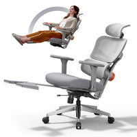 Newtral Ergonomischer Bürostuhl mit Fußstütze – 4D-Armlehnen und verstellbare Rückenlehne