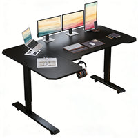 MERAVOM 59"×29" L-Shaped Height Adjustable Electric Standing Desk, Stand Up office Desk, Home Office Computer Desk with 4 Memory Presets