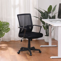 Z-EDGE Height Adjustable Office/Task Chair with Armrest for Home Office, Black