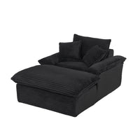 Large Single-Seat Sofa with Ottoman – Modular Design, Removable &amp; Washable Covers, 300 lbs Capacity