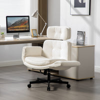 Z-EDGE Criss Cross Office Chair with Armrests & Wheels, Ergonomic Executive Gaming Computer Chairs with Foot Rest, Wide Seat Reclining Desk Chair