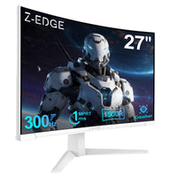Z-Edge UG27P 27 インチ曲面ゲーミング モニター 240Hz 1ms 1920x1080 16:9 フレームレス、AMD Freesync プレミアムをサポート、DisplayPort および HDMI ポート付き