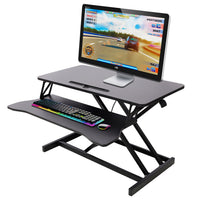 MERAVOM Adjustable Height Standing Desk Converter, Adjustable Sit to Stand Up Workstation with Keyboard Tray