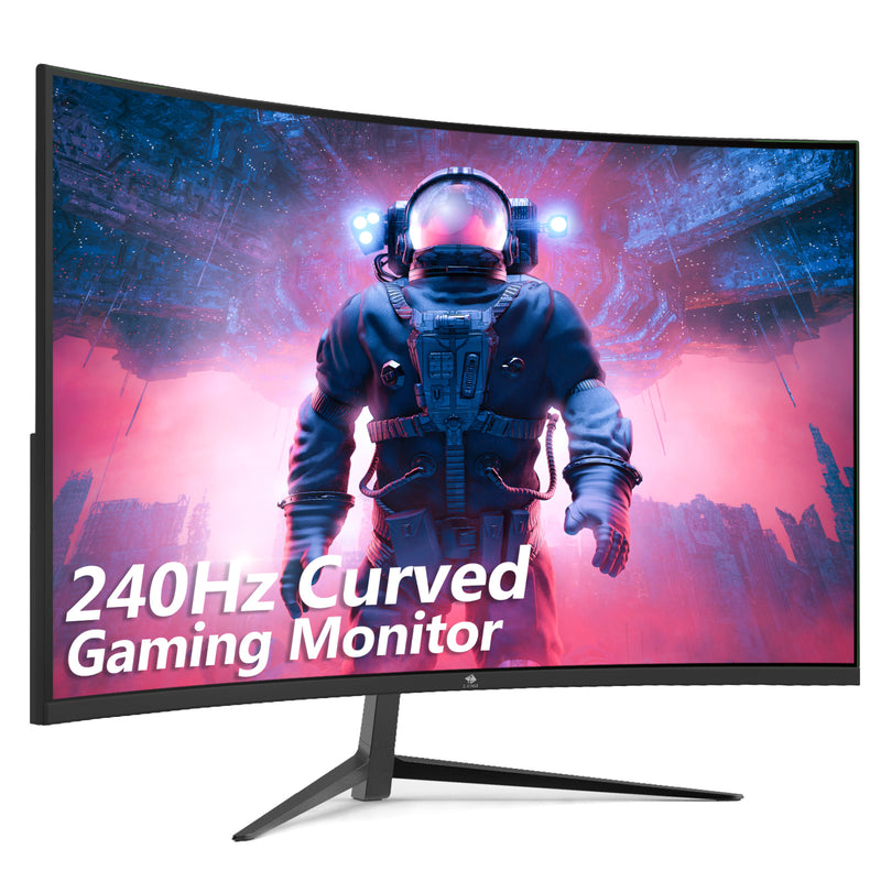 Refurbished: Z-Edge 27 Inch Curved Gaming Monitor 240Hz 1ms 1920x1080 16:9 Frameless, Support AMD Freesync Premium, With DisplayPort & HDMI Port