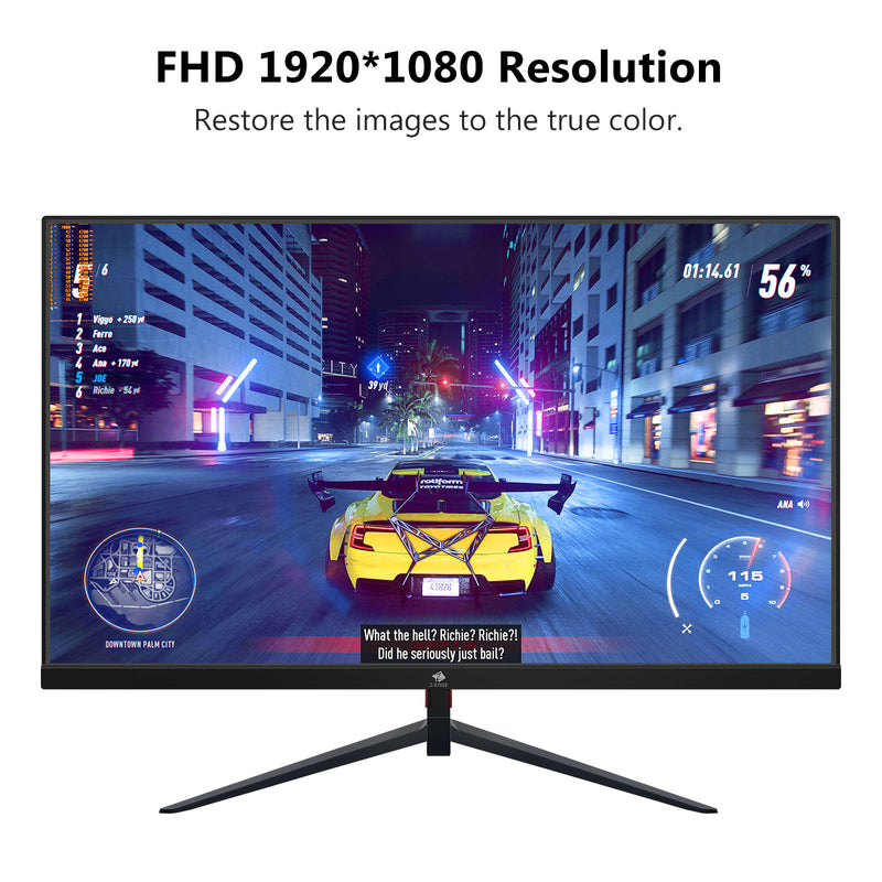 Z-Edge 24.5 インチ 240Hz ゲーミング モニター 1ms フル HD LED モニター、AMD Freesync  プレミアム、DisplayPort HDMI ポート、内蔵スピーカー