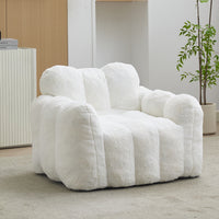 Z-EDGE Bean Bag Chair for Adults, Love-Shaped Bean Bag Single Sofa, Ultra Soft Faux Fur Floor Sofa for Living Room, Bedroom, Study