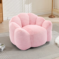 Z-EDGE Bean Bag Chair for Adults, Floral Shaped Bean Bag Single Sofa, Ultra Soft Faux Fur Floor Sofa for Living Room, Bedroom