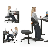 Newtral Standing Desk Chair for Sit-Stand, Standing-Mate Ergonomic Leaning Perch Chair with Anti-Fatigue Mat, Standing Desk Stool, Horse Saddle Chair, Height Adjustable Home Office Posture Seat