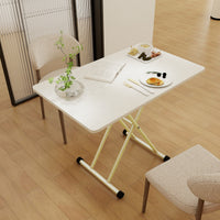 MERAVOM Folding Table, Small Desk Adjustable Height TV Tray for Laptop, Couch, Camping, Heavy Duty Utility Foldable Table for Small Spaces, White