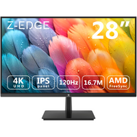 Z-EDGE U28I4K 28" 4K 120Hz IPS UHD 3840x2160 Monitor para el hogar y la oficina para el cuidado de la vista