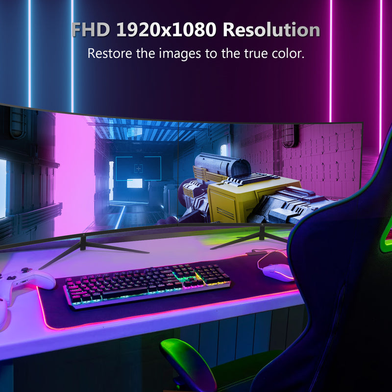 UG27P 27 Zoll Curved Gaming Monitor 240Hz 1ms 1920 x 1080 16:9 rahmenlos, Unterstützt AMD Freesync Premium, Mit DisplayPort und HDMI-Anschluss