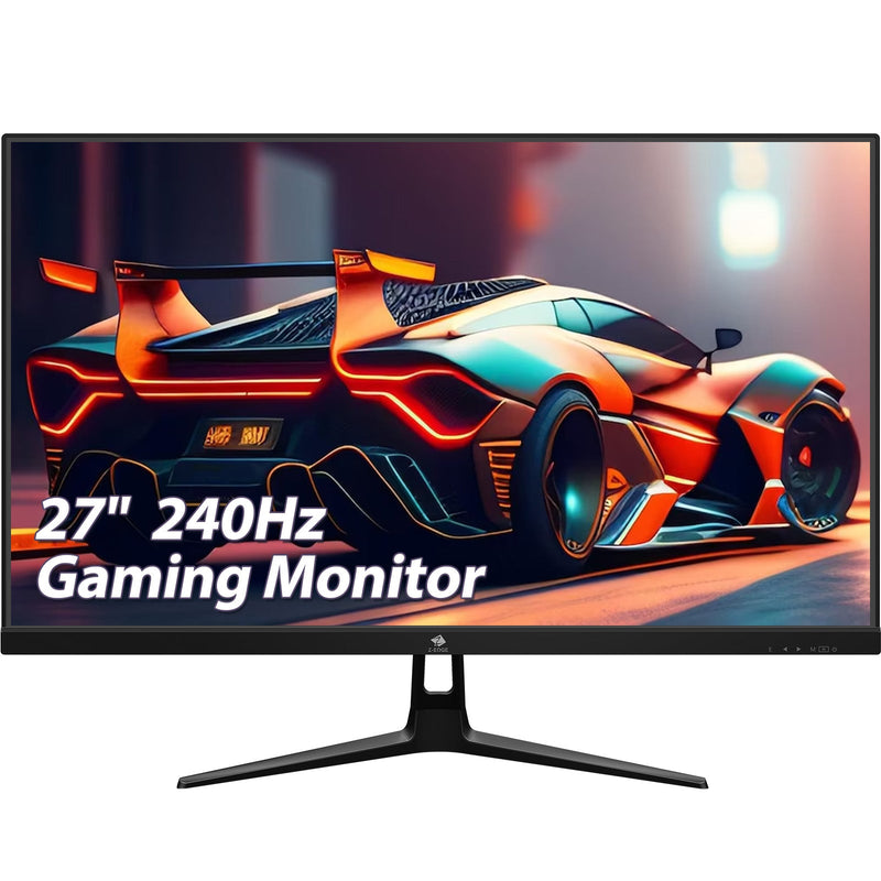 Refurbished: Z-EDGE 27 Inch 240Hz IPS Gaming Monitor 1ms 1920x1080 Frameless LED Gaming Monitor, AMD Freesync Premium DisplayPort HDMI