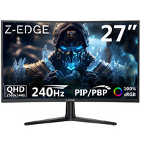 Z-EDGE UG27PX 27" 240Hz 2K QHD Curved Gaming Monitor