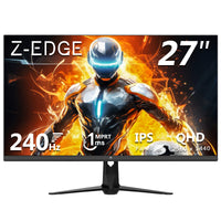 Z-EDGE UG27QS 27" 240Hz 2K IPS Gaming Monitor, QHD(2560x1440)   Freesync, HDMl x2, DisplayPort x2