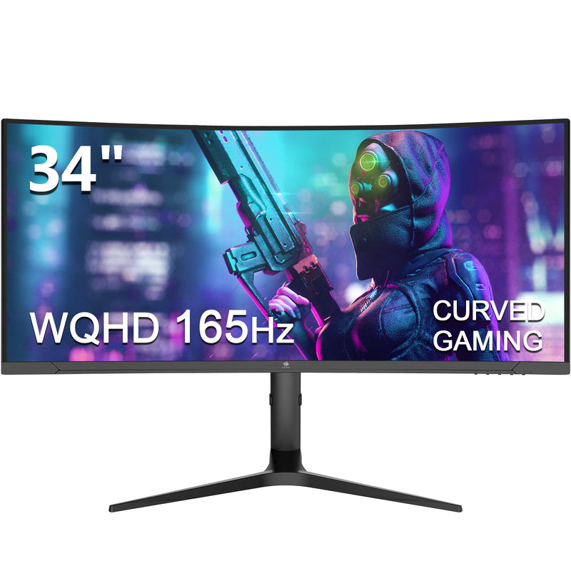 Z-EDGE UG34 34 インチ ウルトラワイド 2K 曲面ゲーミング モニター、リフレッシュ レート 165Hz、AMD Freesync