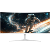 Z-EDGE UG34I 34inch 165Hz WQHD 3440x1440 IPS Curved 1500R LED Gaming Monitor, HDMI x 2 DP x2 Ports-White