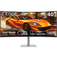 Z-EDGE UG40P 40” 5K2K WUHD 180Hz Dual-Resolution Dual-Refresh Rate (WFHD 360Hz) 21:9 1000R Curved Gaming Monitor, Built-in Speaker