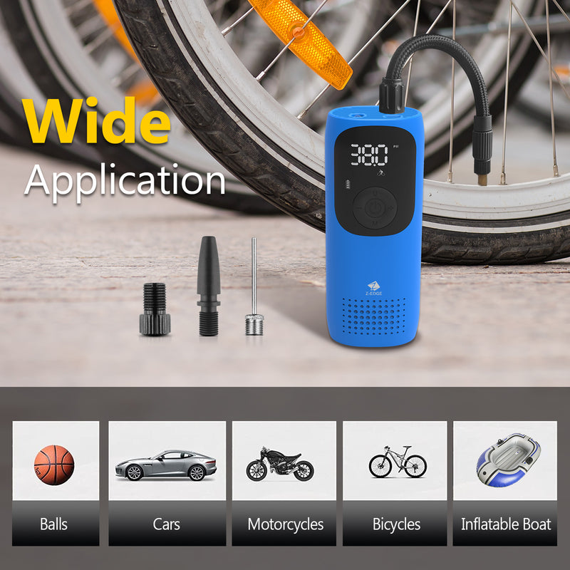 zai02 portable 150psi air inflator, wide application,balls cars motorcycles bicycles inflatable boat