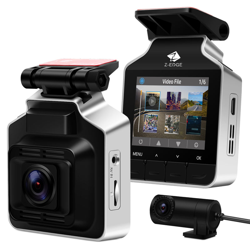 F400D GPS Dual Dash Cam 2.4" LCD Screen Front 2560x1440 Rear 1280x720