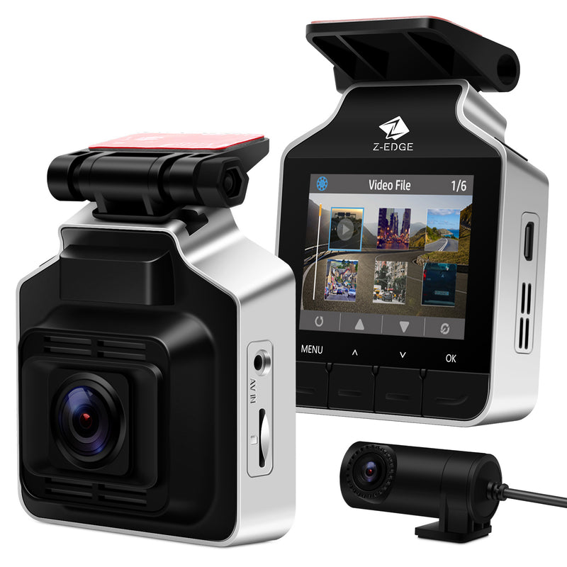 F400D GPS デュアル ダッシュ カム 2.4" LCD スクリーン フロント 2560x1440 リア 1280x720