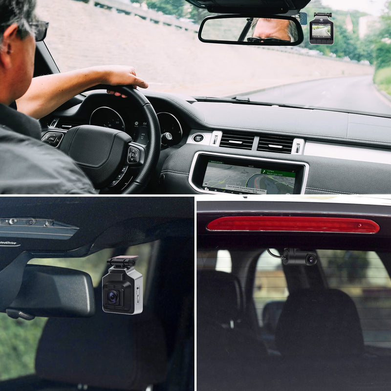 F400D GPS Dual Dash Cam 2.4" LCD Screen Front 2560x1440 Rear 1280x720