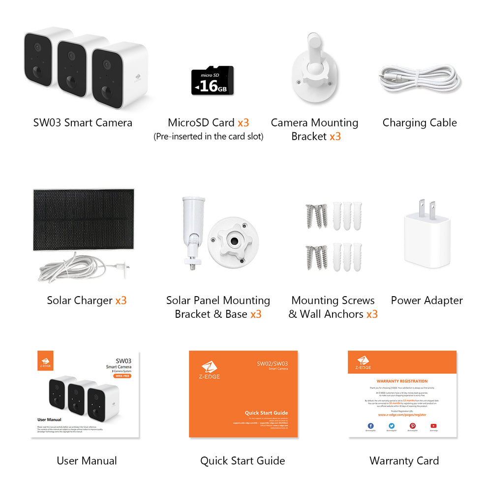 Z-EDGE SW03 Wireless Smart Camera