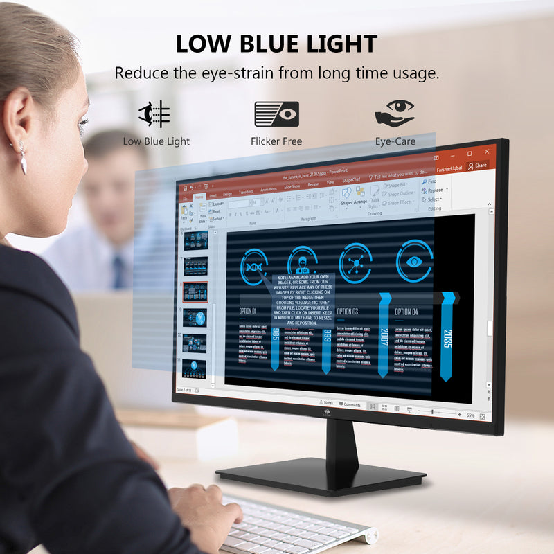 Z-EDGE U24I 24-inch IPS Monitor FHD, Low Blue Light, flicker free, eye-care teach