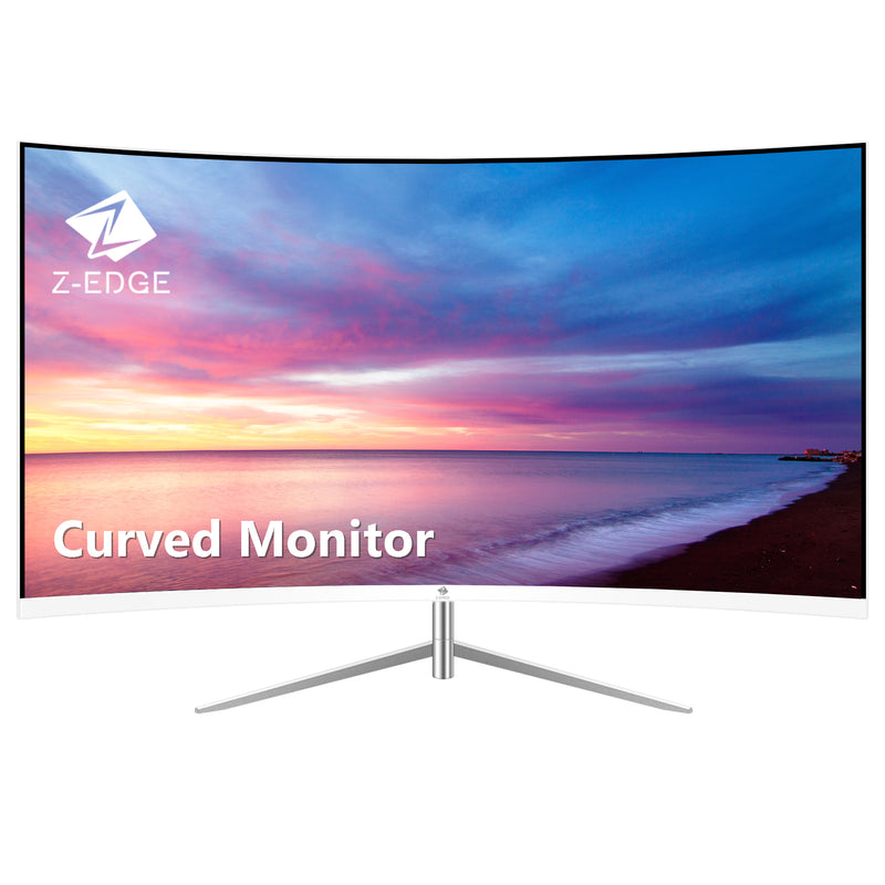 Refurbished: Z-Edge 27 Inch Curved Monitor FHD 75Hz 5ms Frameless Design, HDMI & VGA Port