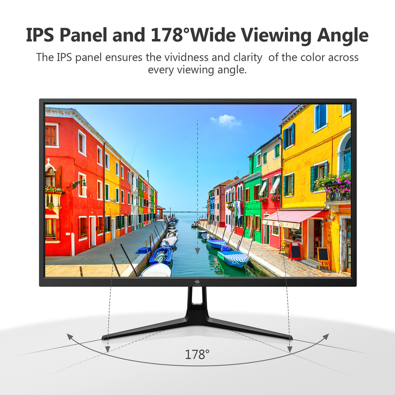 U27P4K 27" 4K IPS Monitor UHD 60Hz Eye-Care Tech Support VESA mount Monitor 4K IPS Monitor 