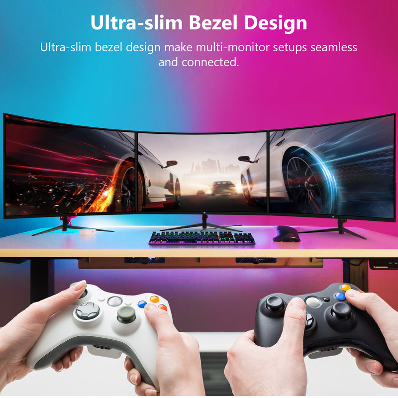 Z-Edge UG27 27インチ 1500R 曲面ゲーミングモニター 200Hz 1ms フル HD 1080P HDMI &amp; DP ポートサポート VESA ウォールマウント