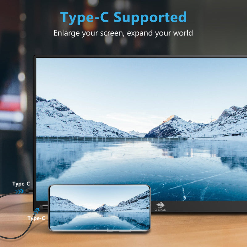 Refurbished: Ultra1 15.6" IPS Portable Monitor FHD 60Hz USB-C HDMI Included Magnetic Case