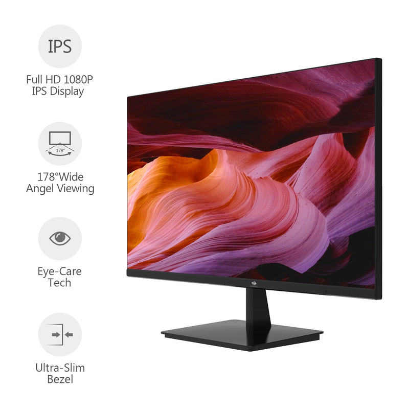 U22I 22" IPS Monitor FHD 75Hz 5ms Frameless Design Eye-Care Tech Monitor IPS Monitor 