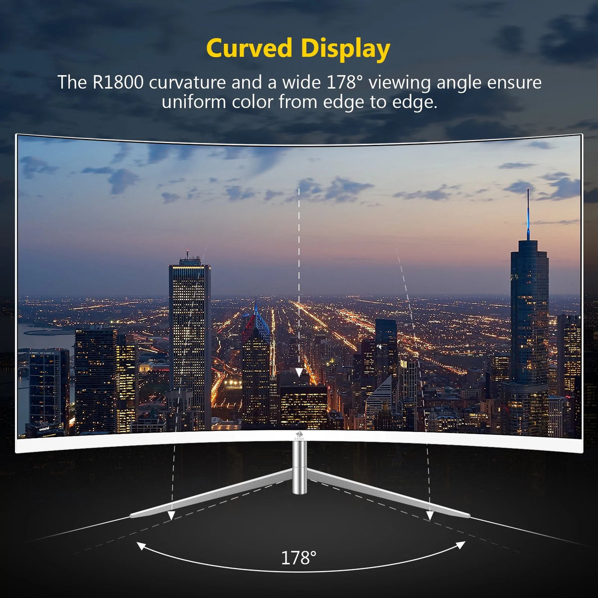 Refurbished: Z-EDGE 27-Inch 1800R Curved Monitor 75Hz Full HD 1080P 5ms ...