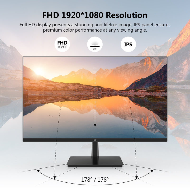 U27I 27" IPS Monitor FHD 75Hz 5ms Frameless Design Eye-Care Tech Monitor IPS Monitor 