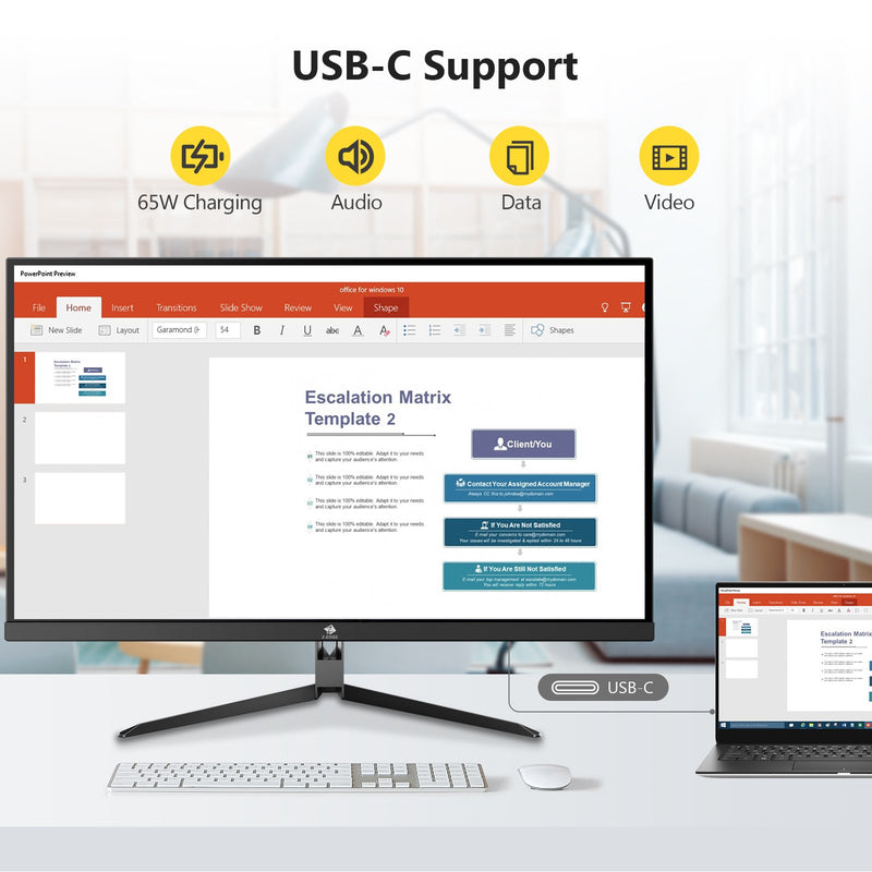 U32I4K 32" 4K IPS Monitor UHD 60Hz 8ms USB-C PD65W HDMI DP Port Eye-Care Tech HDR10 Z-EDGE 