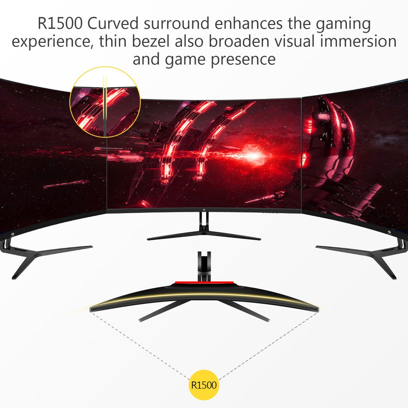 UG32 32" R1500 Curved Gaming Monitor 165Hz MPRT 1ms FHD Monitor Curved Gaming Monitor 